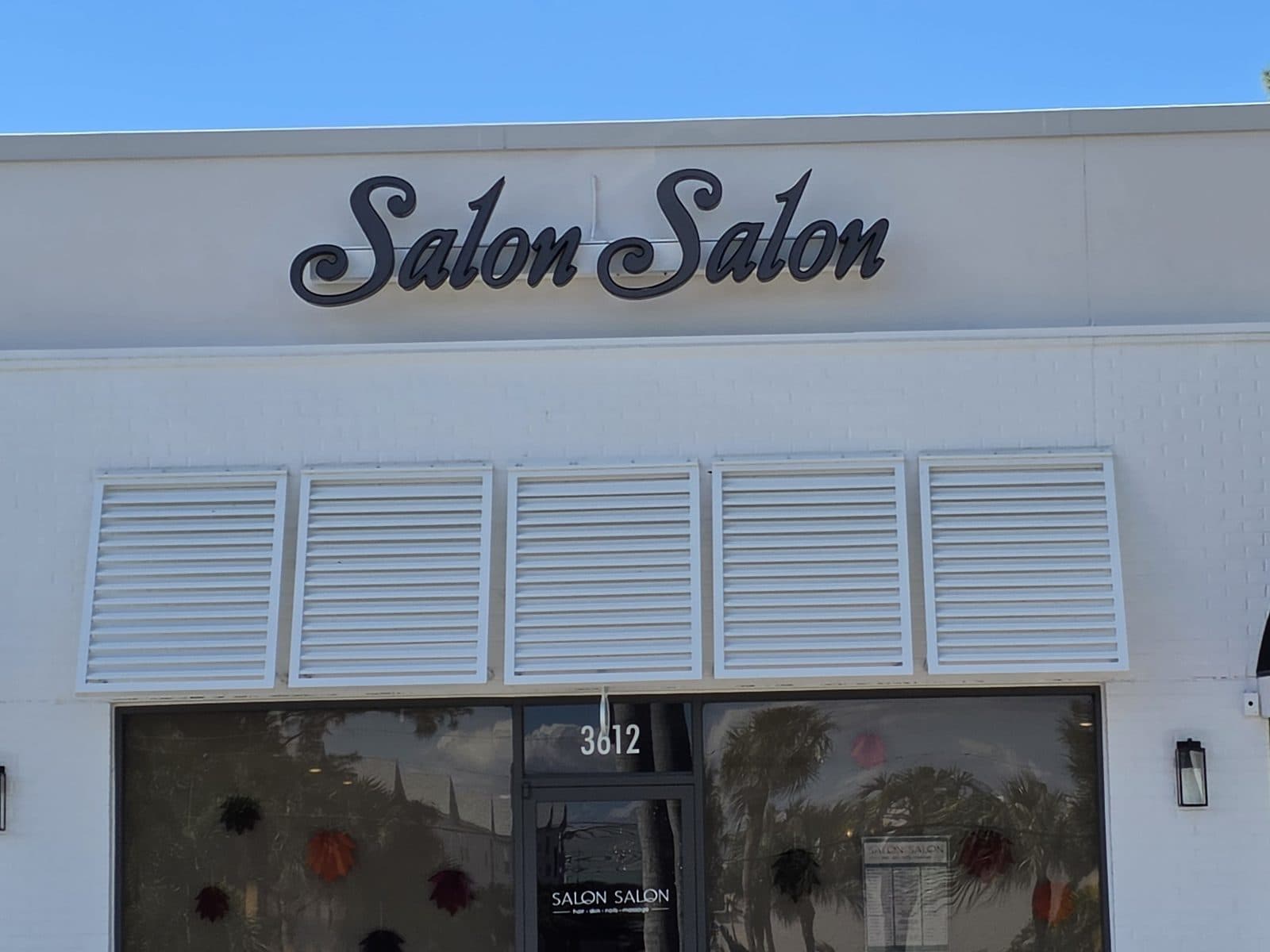 The Salon Salon storefront at 3612 East Bay Dr